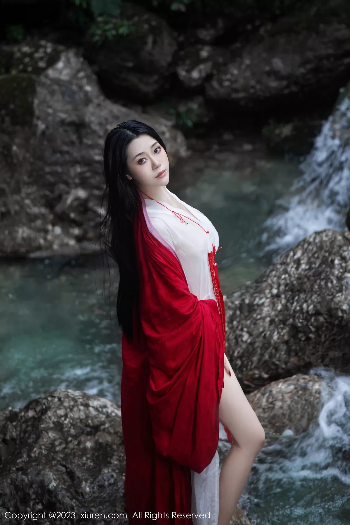 秀人集.com_[XiuRen秀人网]No.7295_模特严利娅Yuliya妲己扮演性感红色薄透古装服饰秀美臀诱惑写真89P