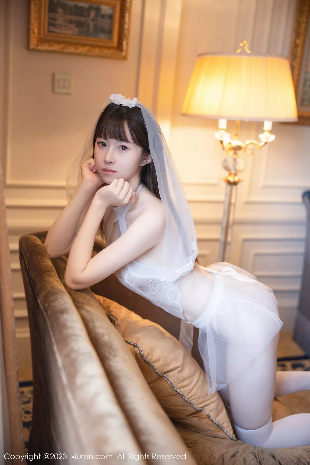秀人集.com_[XiuRen秀人网]No.7421_模特林悠悠性感白色情趣婚纱服饰配白丝袜秀曼妙身姿诱惑写真82P