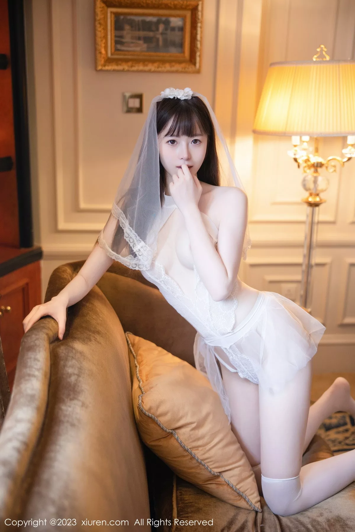 秀人集.com_[XiuRen秀人网]No.7421_模特林悠悠性感白色情趣婚纱服饰配白丝袜秀曼妙身姿诱惑写真82P