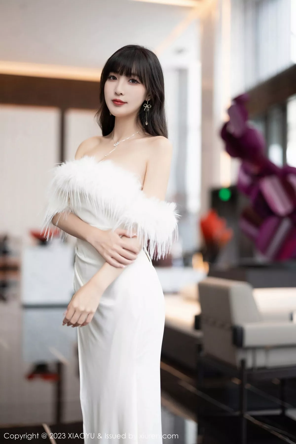 秀人集.com_[XiaoYu画语界]Vol.1120_模特林星阑白色蕾丝情趣内衣+露肩连衣裙秀曼妙身姿诱惑写真102P