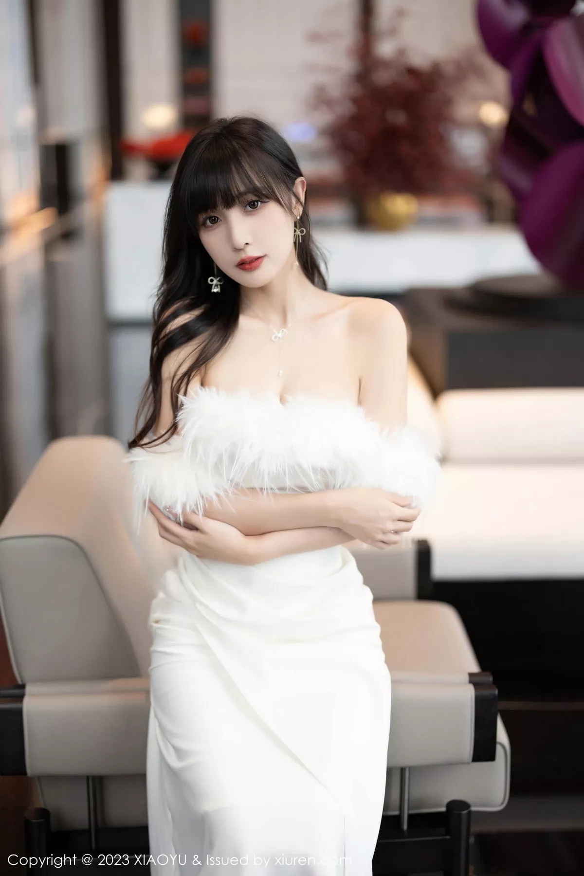 秀人集.com_[XiaoYu画语界]Vol.1120_模特林星阑白色蕾丝情趣内衣+露肩连衣裙秀曼妙身姿诱惑写真102P