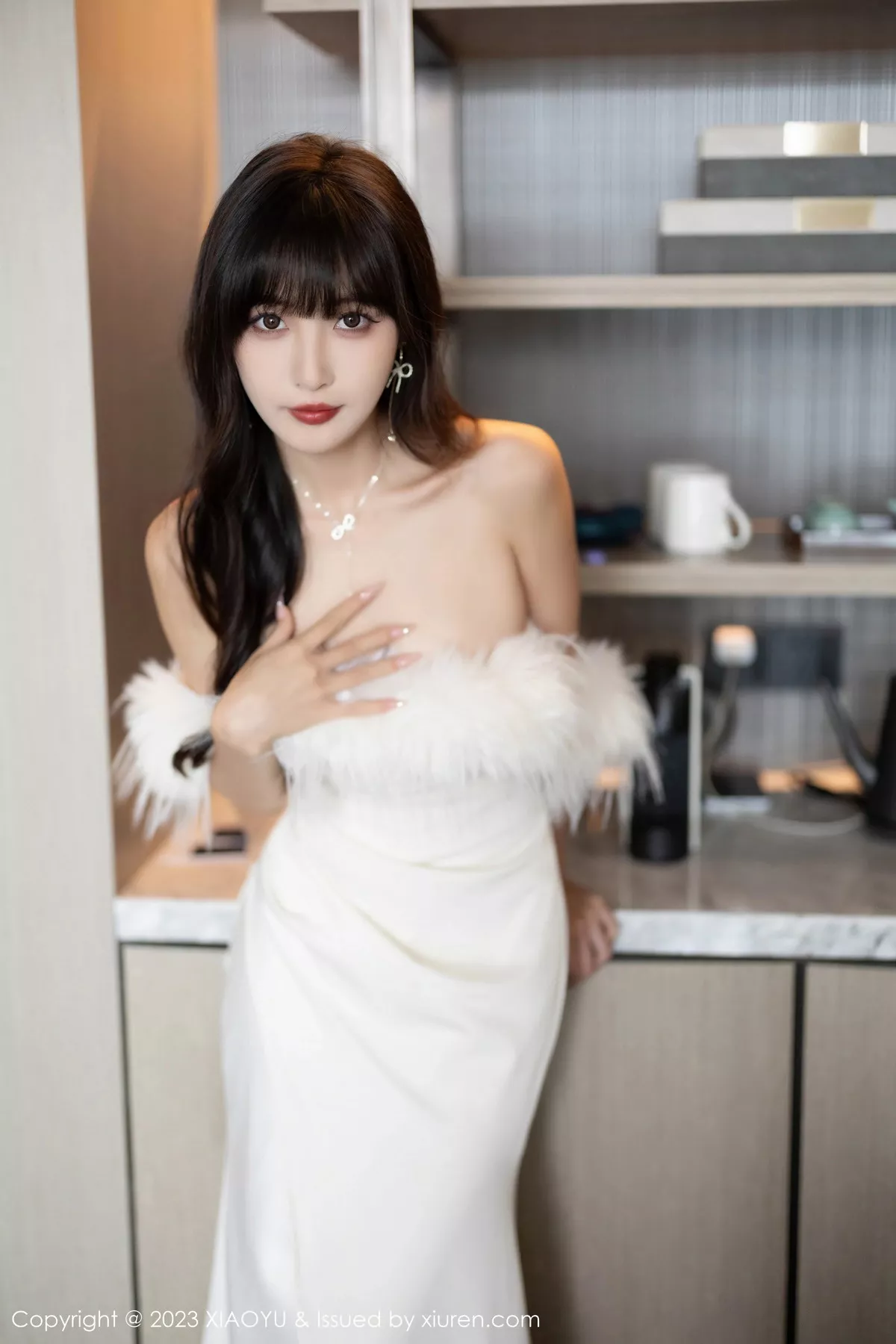 秀人集.com_[XiaoYu画语界]Vol.1120_模特林星阑白色蕾丝情趣内衣+露肩连衣裙秀曼妙身姿诱惑写真102P