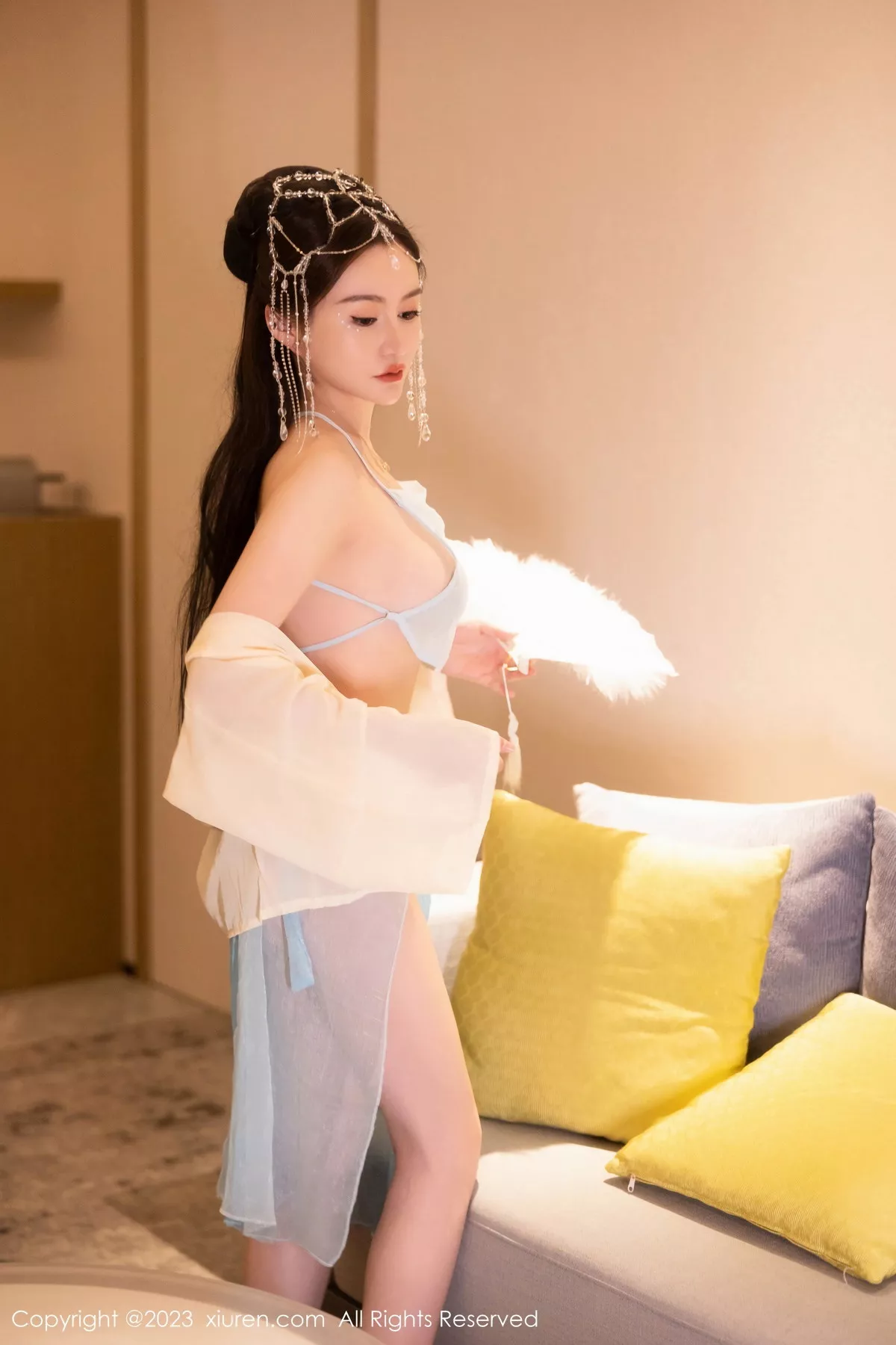 秀人集.com_[XiuRen秀人网]No.7514_模特唐宁宁私房浴室性感浅色薄纱古装服饰秀丰腴身姿诱惑写真75P