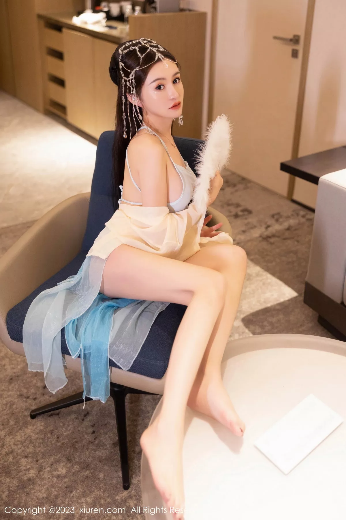 秀人集.com_[XiuRen秀人网]No.7514_模特唐宁宁私房浴室性感浅色薄纱古装服饰秀丰腴身姿诱惑写真75P