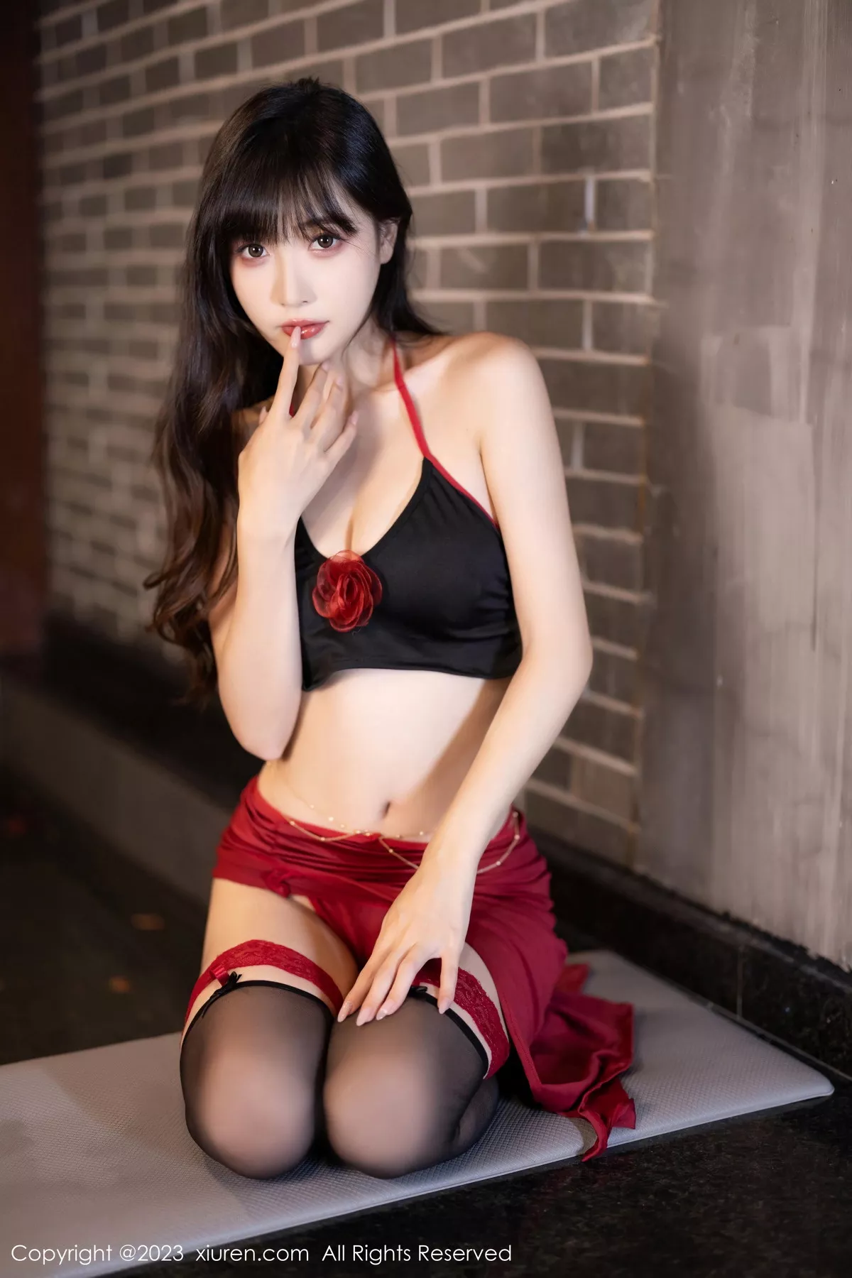 秀人集.com_[XiuRen秀人网]No.7529_模特林星阑私房浴室性感黑色内衣配黑丝吊袜秀曼妙身姿诱惑写真82P