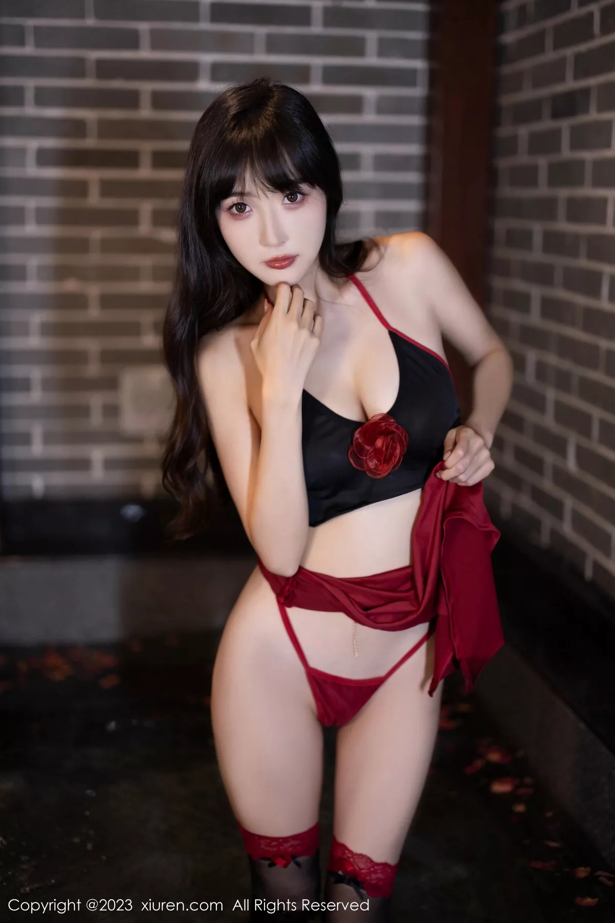 秀人集.com_[XiuRen秀人网]No.7529_模特林星阑私房浴室性感黑色内衣配黑丝吊袜秀曼妙身姿诱惑写真82P