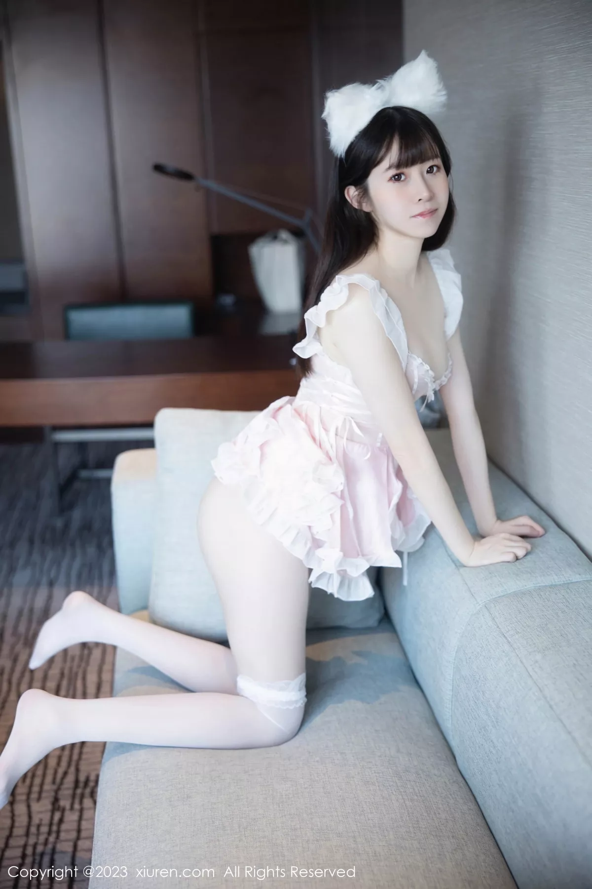 秀人集.com_[XiuRen秀人网]No.7602_模特林悠悠脱粉色女仆短裙露性感情趣内衣秀惹火身材诱惑写真80P