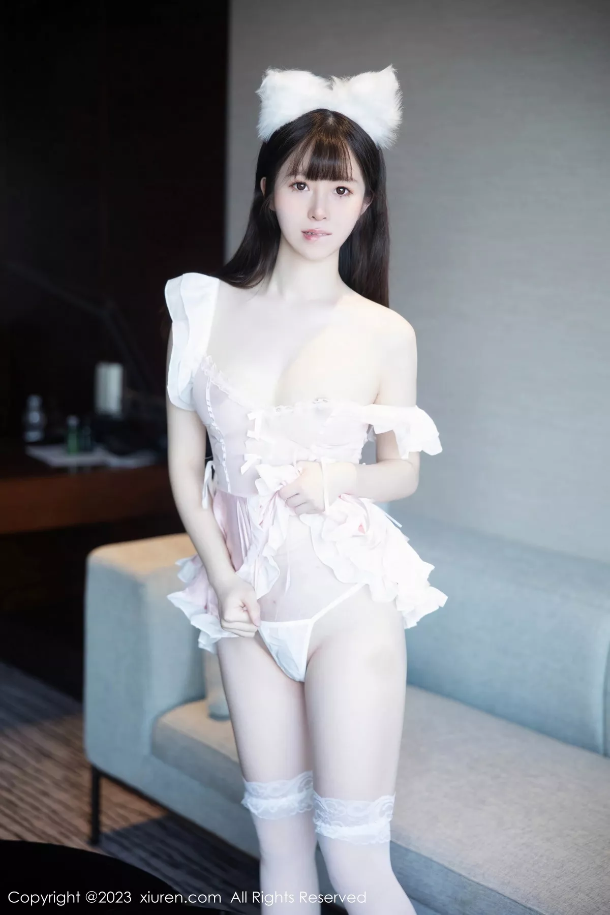 秀人集.com_[XiuRen秀人网]No.7602_模特林悠悠脱粉色女仆短裙露性感情趣内衣秀惹火身材诱惑写真80P
