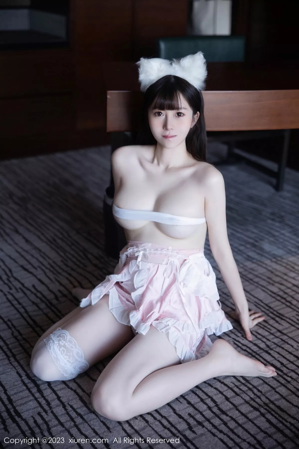 秀人集.com_[XiuRen秀人网]No.7602_模特林悠悠脱粉色女仆短裙露性感情趣内衣秀惹火身材诱惑写真80P