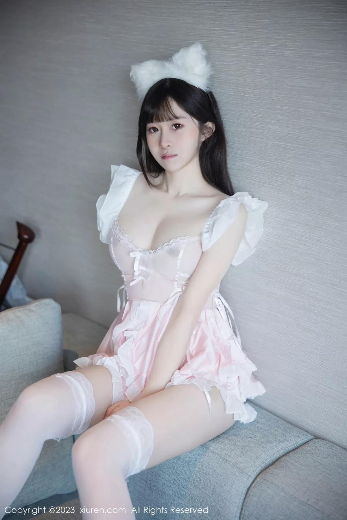 秀人集.com_[XiuRen秀人网]No.7602_模特林悠悠脱粉色女仆短裙露性感情趣内衣秀惹火身材诱惑写真80P