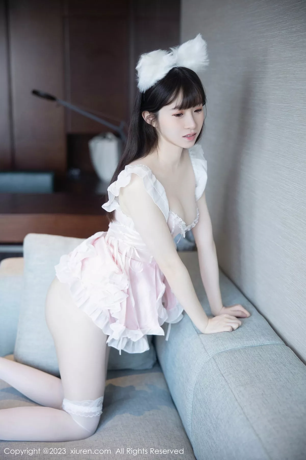 秀人集.com_[XiuRen秀人网]No.7602_模特林悠悠脱粉色女仆短裙露性感情趣内衣秀惹火身材诱惑写真80P