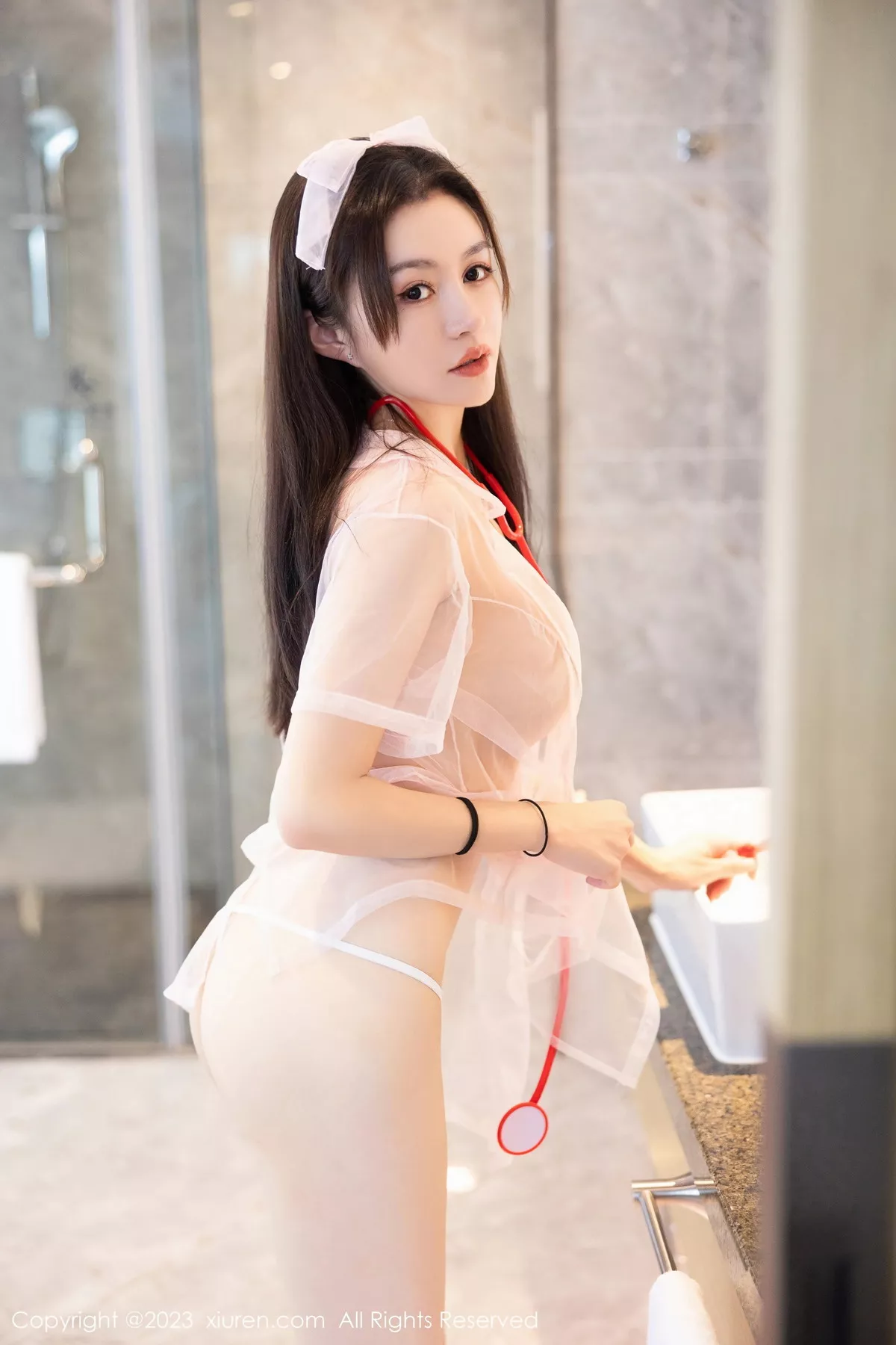 秀人集.com_[XiuRen秀人网]No.7620_模特唐宁宁私房性感轻透情趣护士服饰透视秀惹火身材诱惑写真82P
