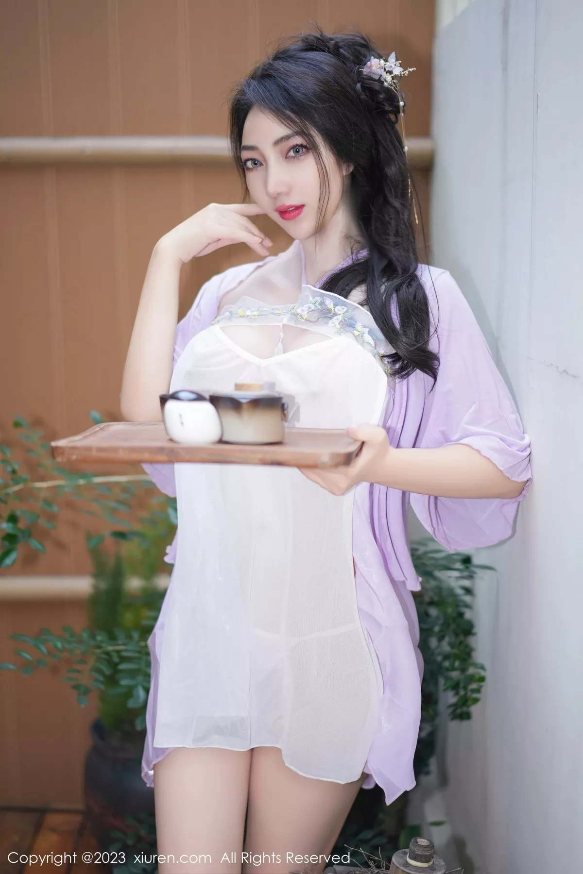 秀人集.com_[XiuRen秀人网]No.7665_模特娇喘JC性感紫色薄纱古典服配情趣内衣秀惹火身材诱惑写真61P