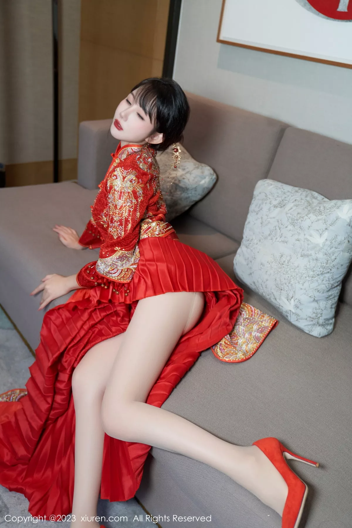 秀人集.com_[XiuRen秀人网]No.7729_模特波巧酱专属新娘主题性感红色蕾丝内衣配超薄肉丝诱惑写真90P