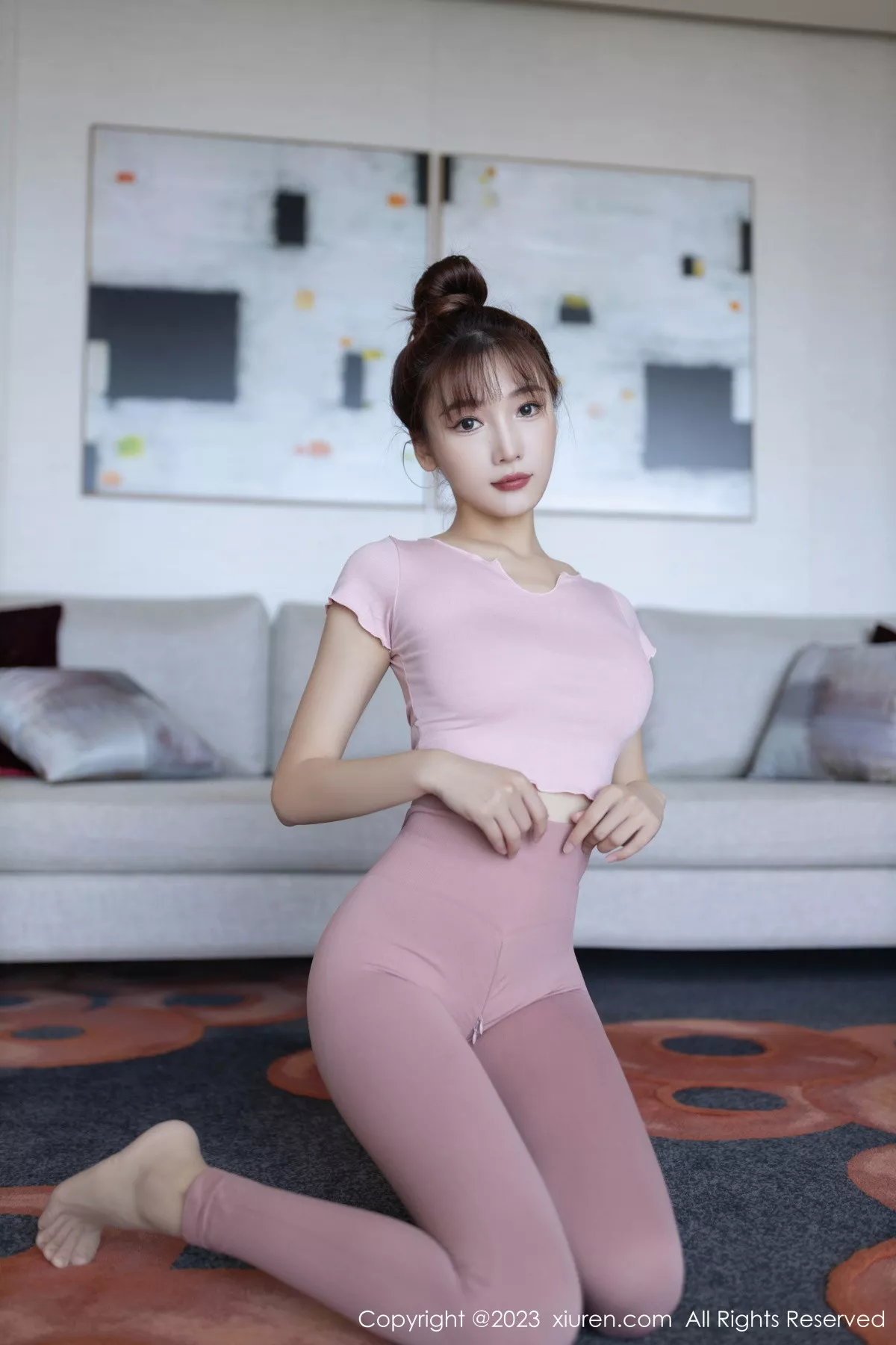 秀人集.com_[XiuRen秀人网]No.7746_模特陆萱萱私房性感粉色瑜伽服饰紧身秀完美身材撩人诱惑写真80P