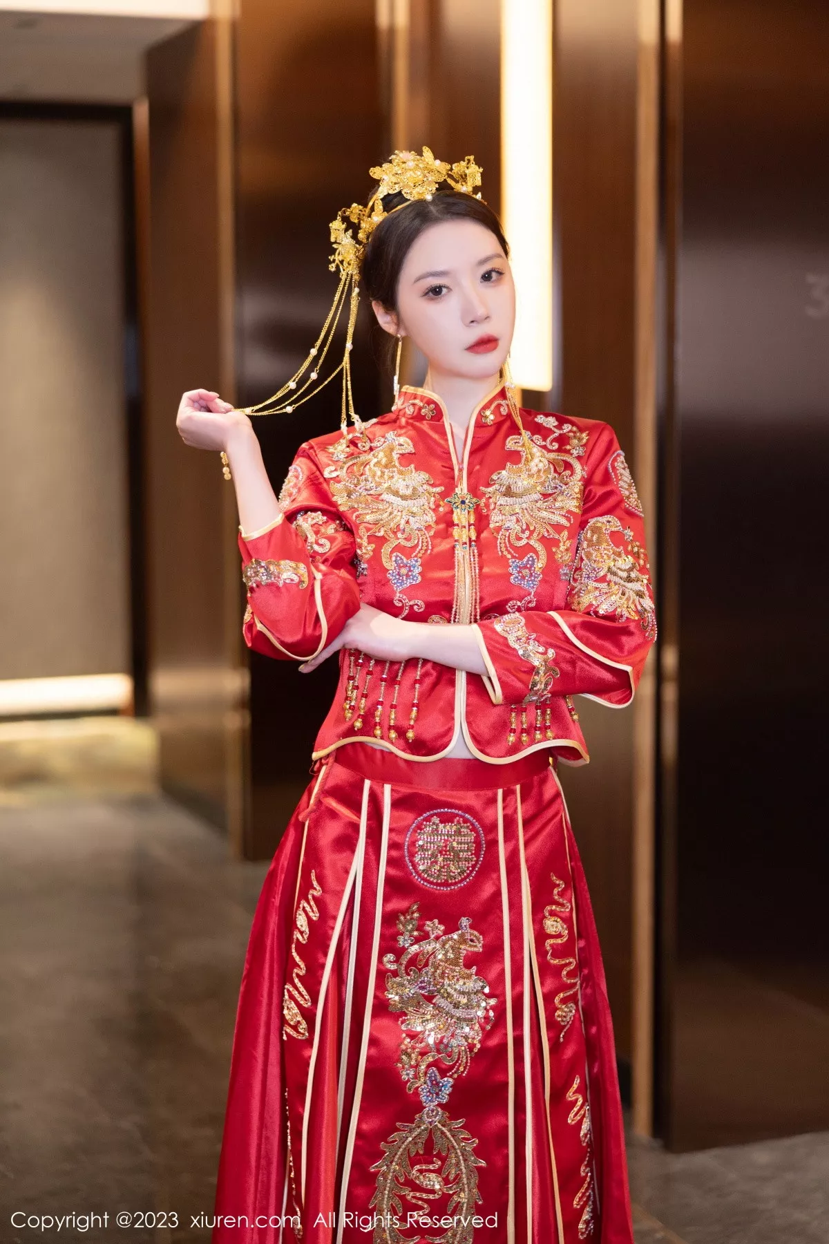 秀人集.com_[XiuRen秀人网]No.7766_模特梦心玥性感红色中式婚服露红色薄透肚兜内衣撩人诱惑写真88P