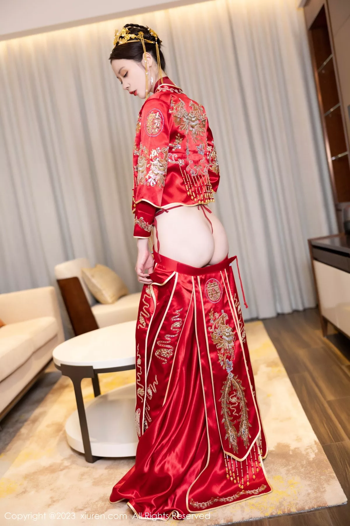 秀人集.com_[XiuRen秀人网]No.7766_模特梦心玥性感红色中式婚服露红色薄透肚兜内衣撩人诱惑写真88P