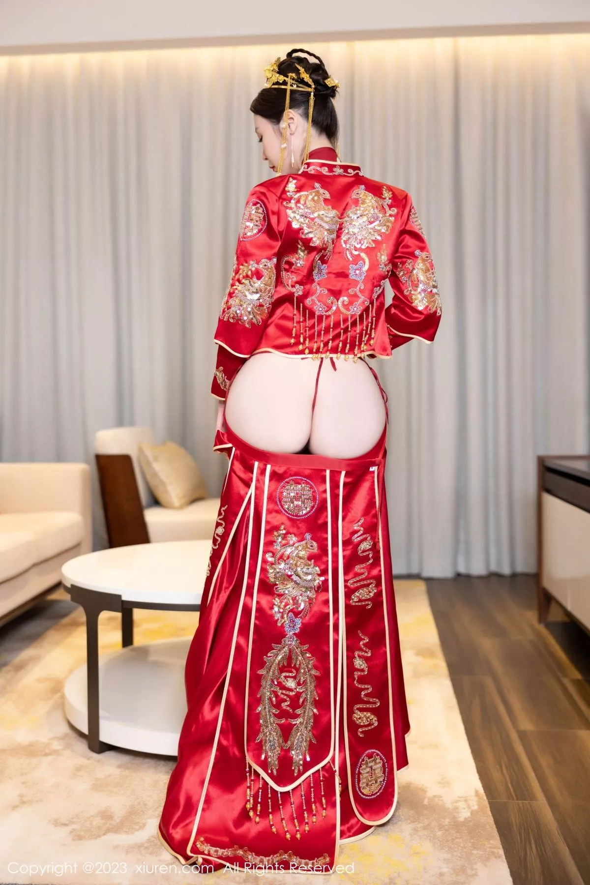 秀人集.com_[XiuRen秀人网]No.7766_模特梦心玥性感红色中式婚服露红色薄透肚兜内衣撩人诱惑写真88P