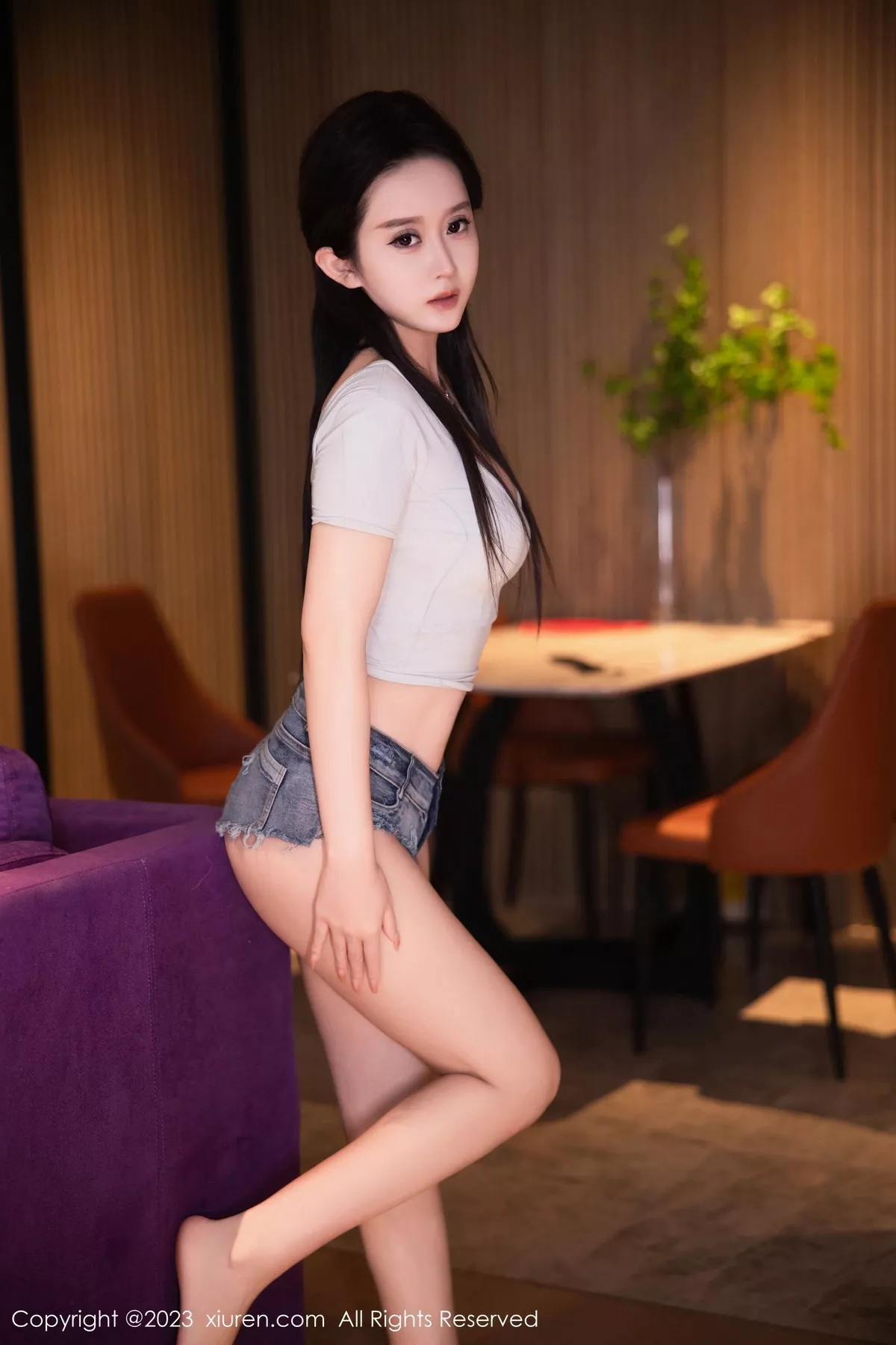 秀人集.com_[XiuRen秀人网]No.7722_新人模特杉菜性感白色上衣配牛仔内裤半脱秀丰满身材诱惑写真73P