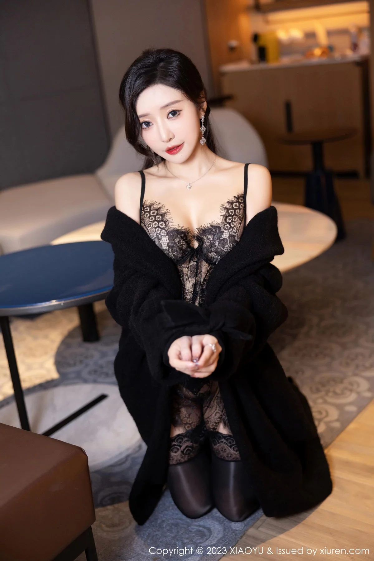 秀人集.com_[XiaoYu画语界]Vol.1174_女神王馨瑶yanni红色吊带连衣长裙+黑色蕾丝情趣服迷人诱惑写真84P