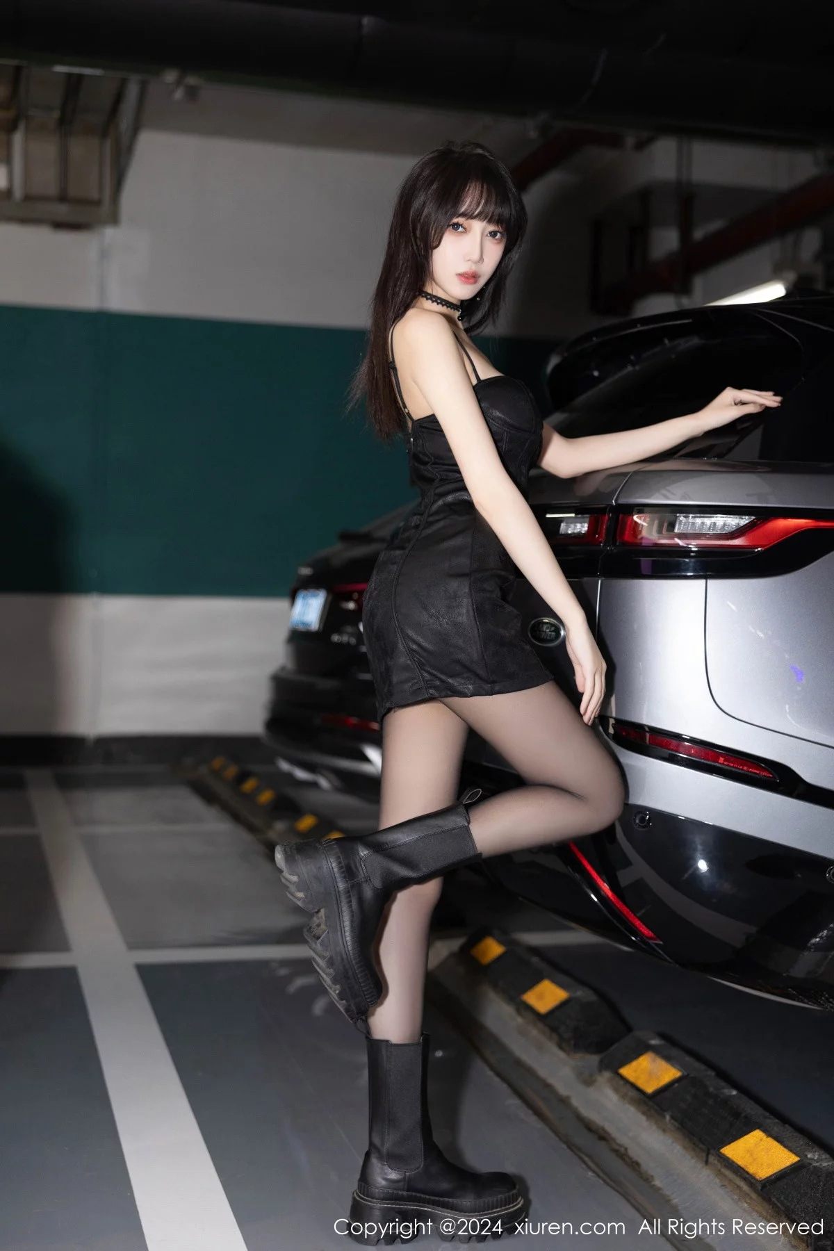 秀人集.com_[XiaoYu画语界]Vol.1176_模特玥儿玥er性感黑色吊带短裙+黑色薄纱情趣服饰迷人诱惑写真90P