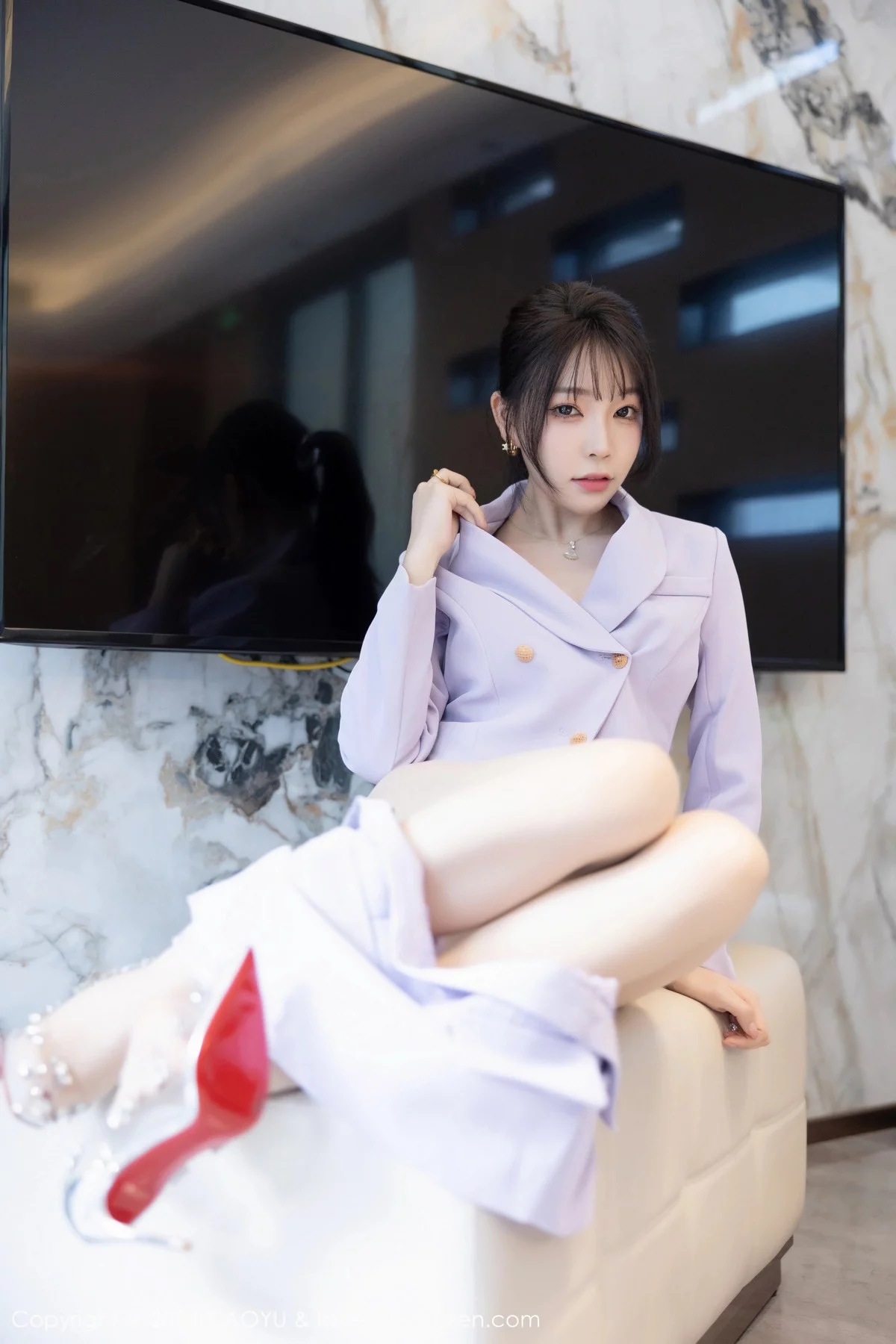 秀人集.com_[XiaoYu画语界]Vol.1178_女神徐莉芝Booty性感淡紫短裙套装露淡紫蕾丝内衣迷人诱惑写真88P