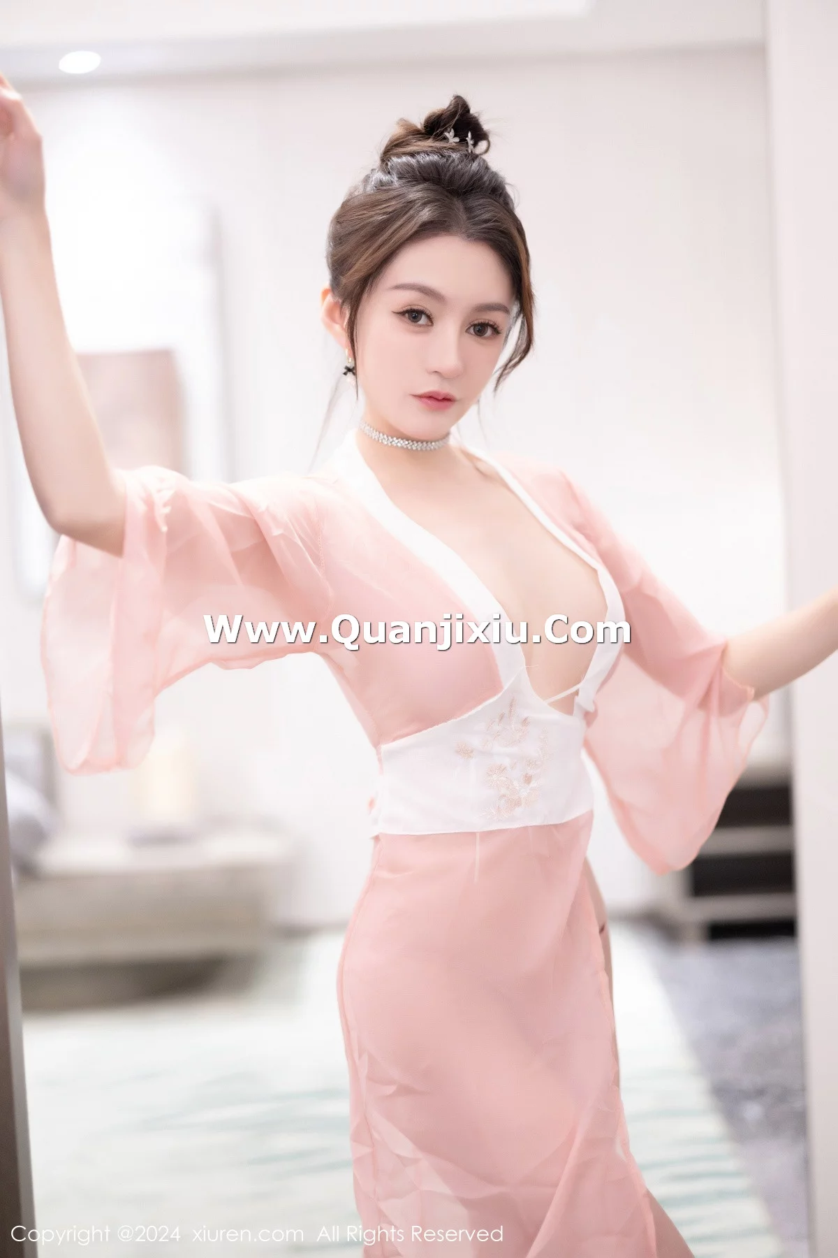 秀人集.com_[XiuRen秀人网]No.7927_模特唐宁宁白色露肩长裙+性感粉色情趣服饰秀惹火身材诱惑写真81P