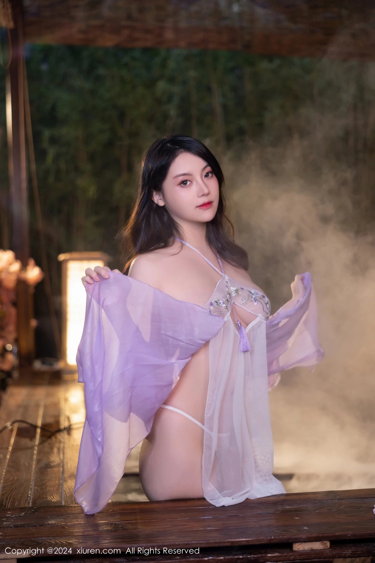 秀人集.com_[XiuRen秀人网]No.8059_模特豆瓣酱性感轻透紫色古装服饰透视秀惹火身材极致诱惑写真80P