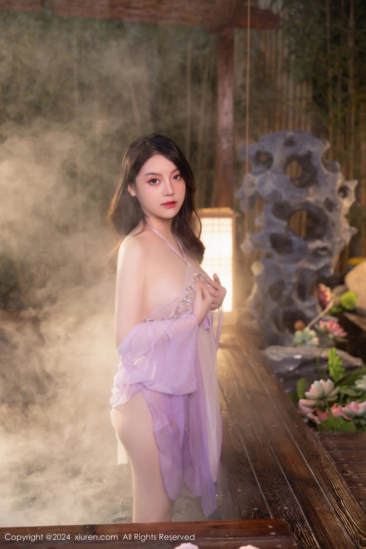 秀人集.com_[XiuRen秀人网]No.8059_模特豆瓣酱性感轻透紫色古装服饰透视秀惹火身材极致诱惑写真80P
