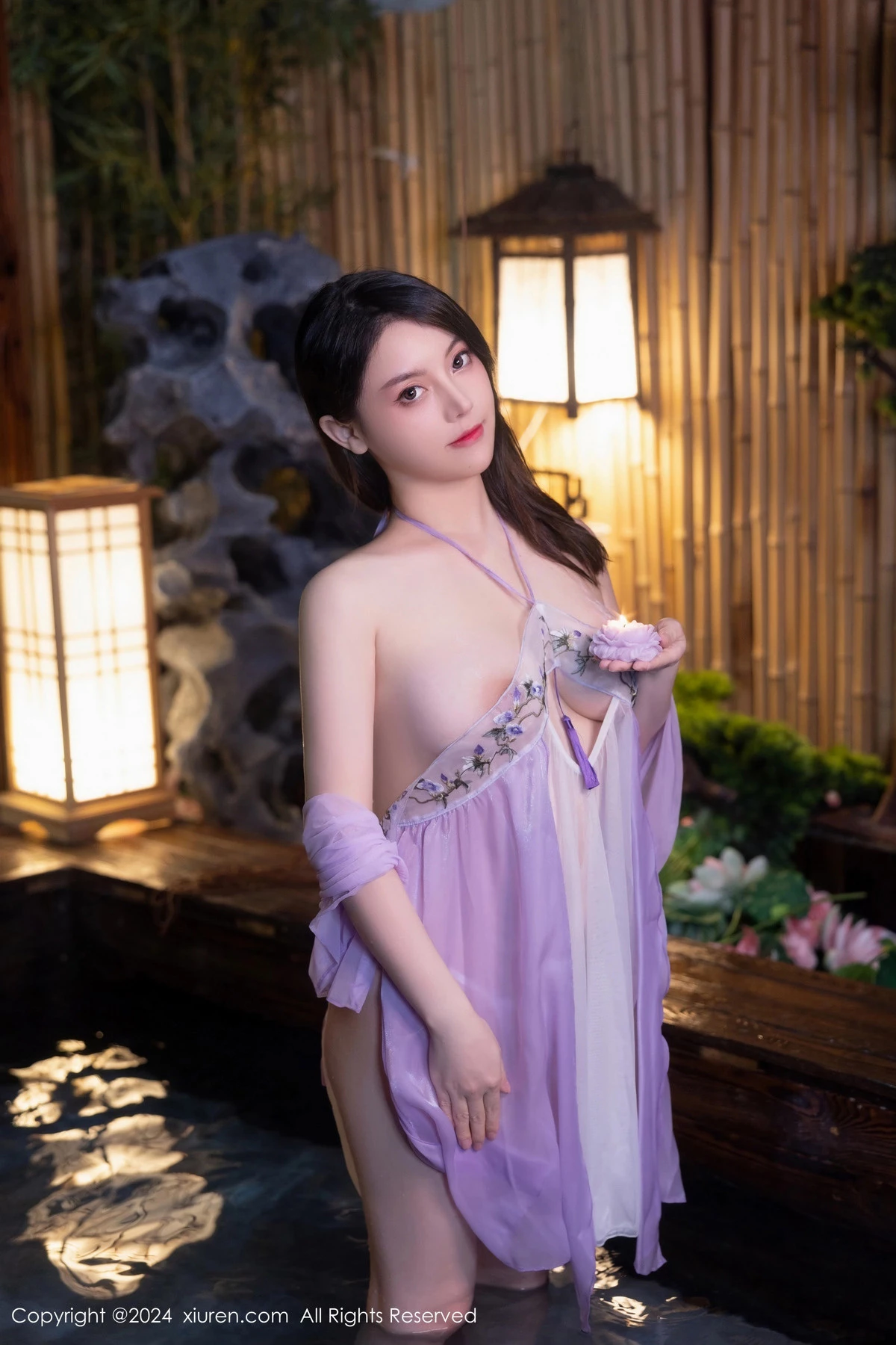 秀人集.com_[XiuRen秀人网]No.8059_模特豆瓣酱性感轻透紫色古装服饰透视秀惹火身材极致诱惑写真80P