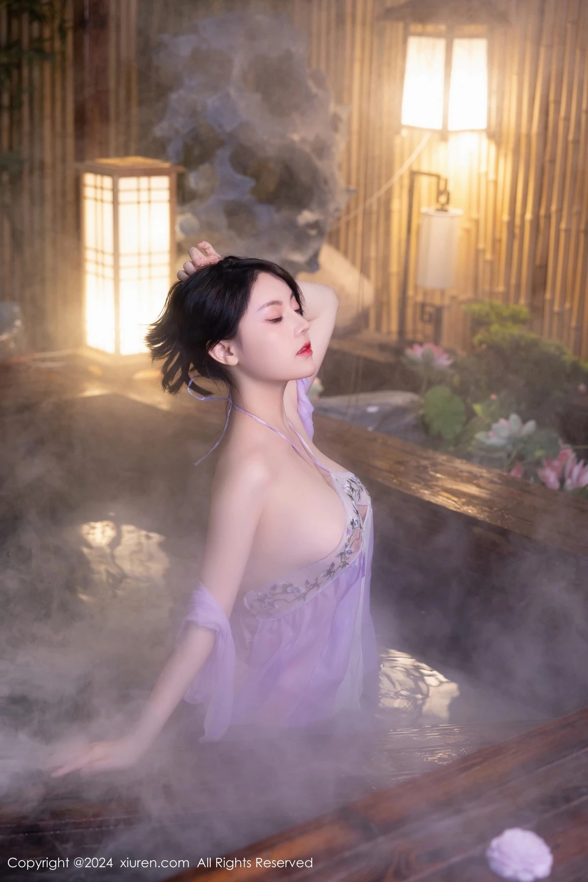 秀人集.com_[XiuRen秀人网]No.8059_模特豆瓣酱性感轻透紫色古装服饰透视秀惹火身材极致诱惑写真80P