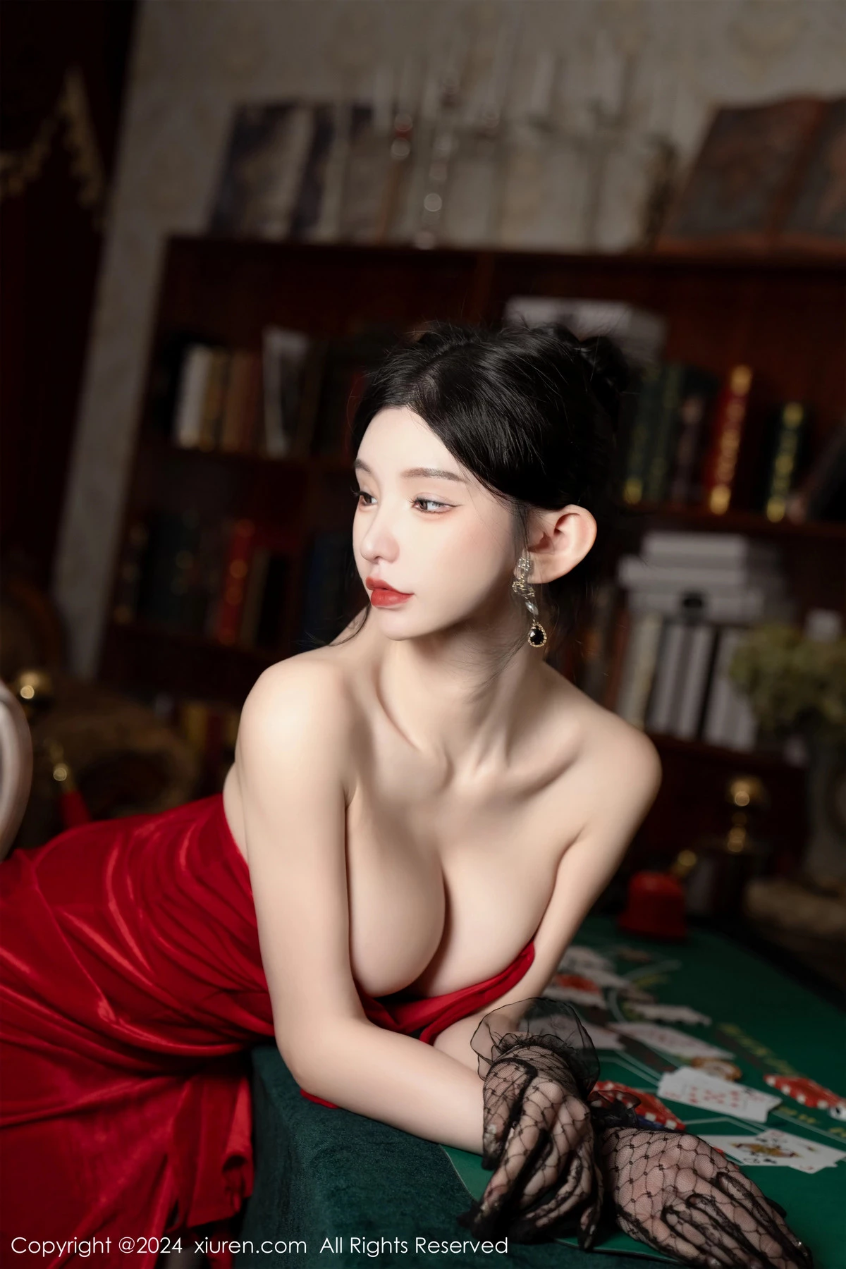秀人集.com_[XiuRen秀人网]No.8097_女神周于希Sally荷官角色扮演红色露肩服饰配无内黑丝诱惑写真106P
