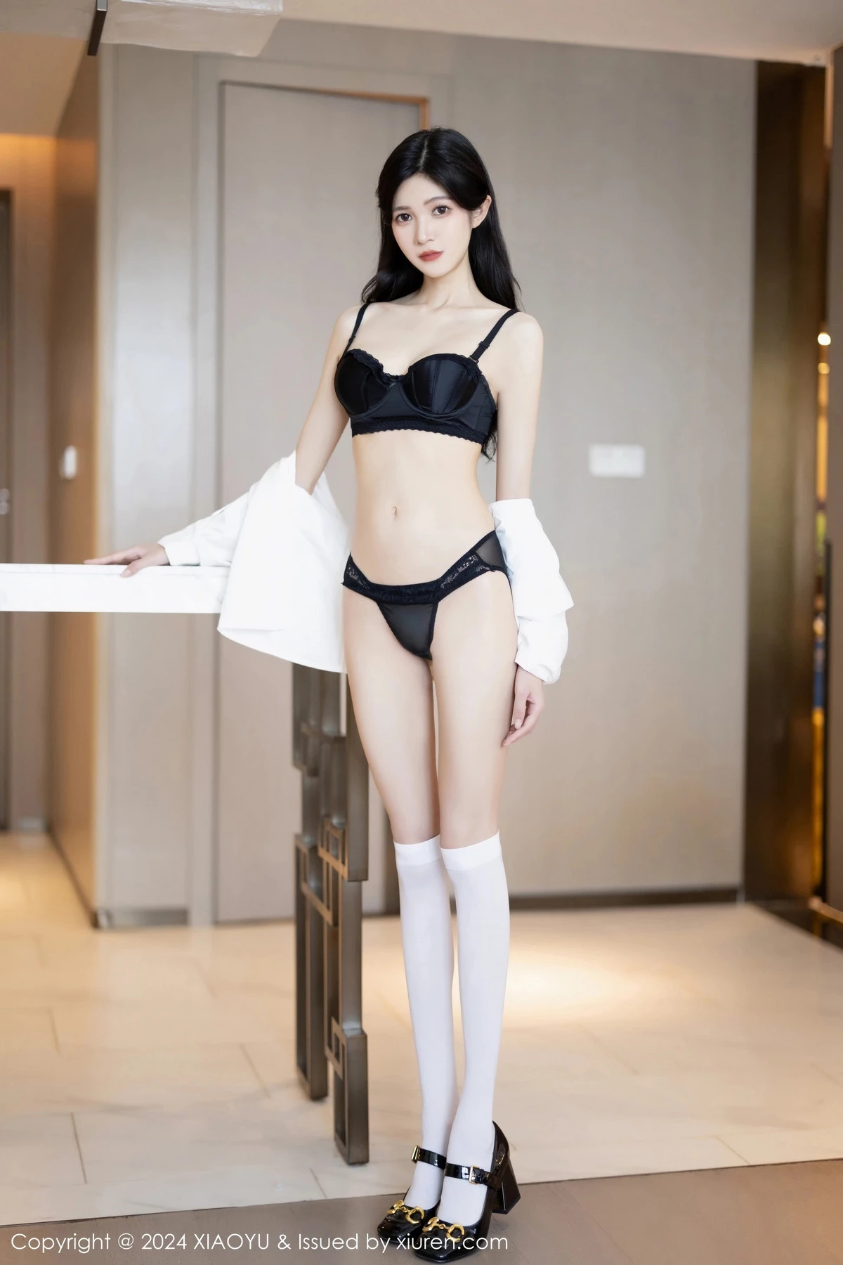 秀人集.com_[XiaoYu画语界]Vol.1204_模特程程程性感学妹制服露黑色内衣配白丝袜秀曼妙身姿诱惑写真83P