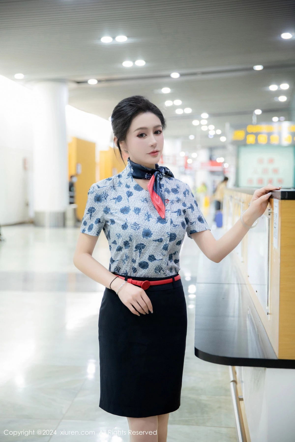 秀人集.com_[XiuRen秀人网]No.8248_模特林幼一性感空姐制服露绿色内衣配开档肉丝秀丰腴身姿诱惑写真78P