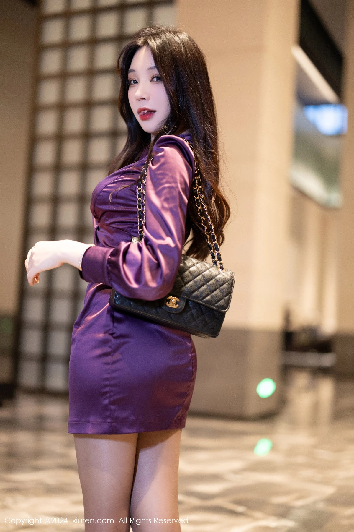 秀人集.com_[XiuRen秀人网]No.8342_女神徐莉芝Booty紫色连衣短裙+缕空连体黑丝秀曼妙身姿诱惑写真91P