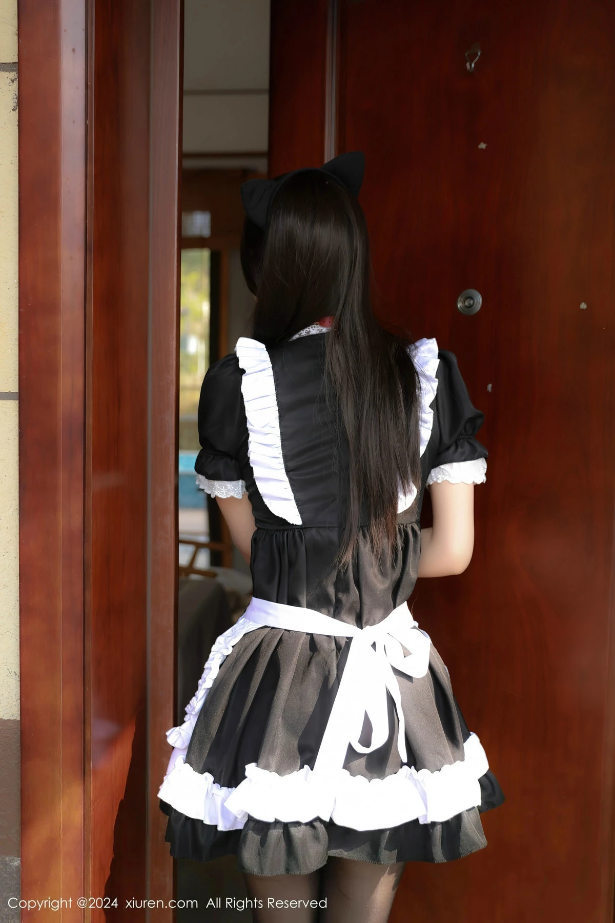 秀人集.com_[XiuRen秀人网]No.8351_模特桃妖夭性感黑色女仆服饰配超薄无内黑丝秀娇美身段诱惑写真89P