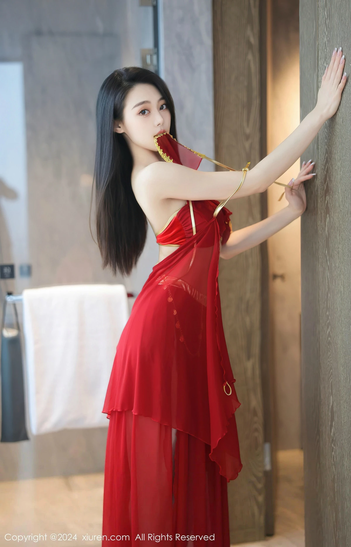 秀人集.com_[XiuRen秀人网]No.8420_模特清妙异域舞娘装扮性感红色舞裙秀曼妙身姿修长美腿迷人写真93P