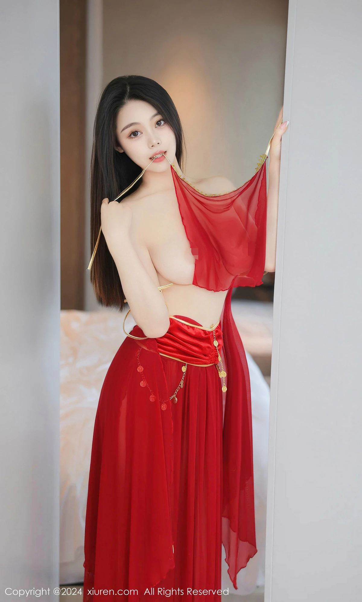 秀人集.com_[XiuRen秀人网]No.8420_模特清妙异域舞娘装扮性感红色舞裙秀曼妙身姿修长美腿迷人写真93P