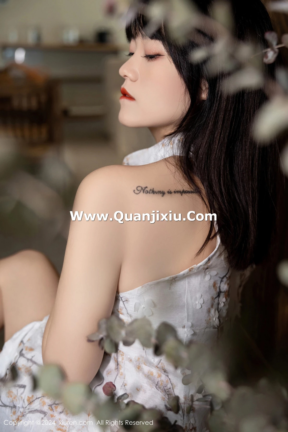 秀人集.com_[XiuRen秀人网]No.8434_模特唐安诺性感带图案连衣短裙露黑色内衣秀曼妙身姿诱惑写真59P