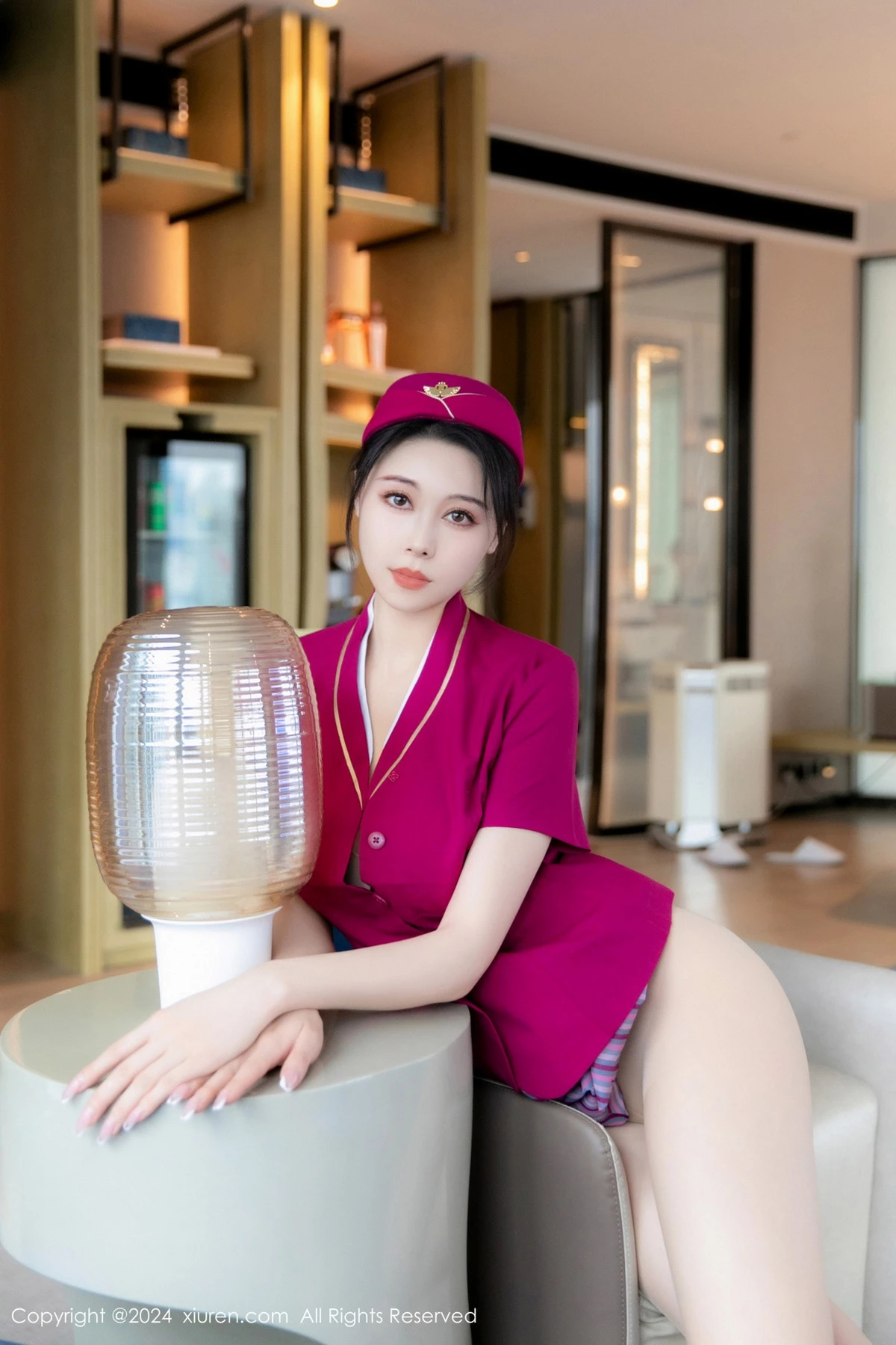 秀人集.com_[XiuRen秀人网]No.8563_模特清妙性感空姐制服配超薄无内肉丝秀完美身材迷人美腿写真89P