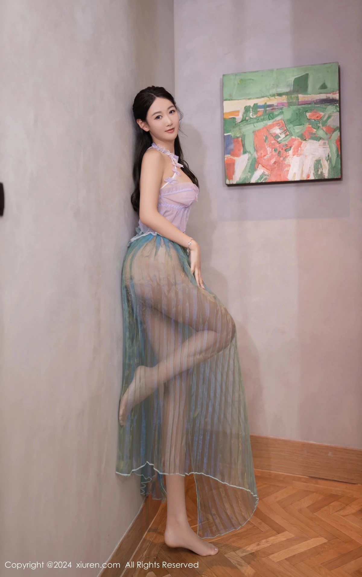 秀人集.com_[XiuRen秀人网]No.8644_模特唐安琪性感浅色轻透古风服饰配超薄肉丝秀曼妙身姿诱惑写真80P
