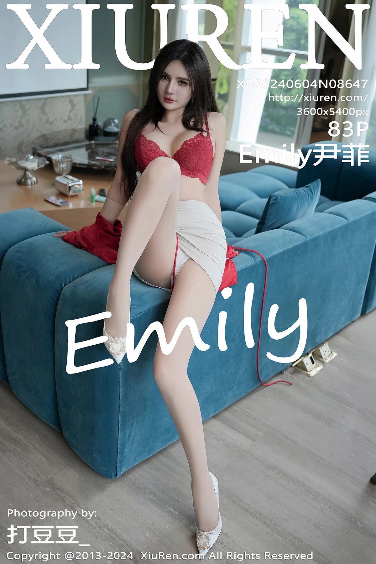 秀人集.com_[XiuRen秀人网]No.8647_模特Emily尹菲性感红色蕾丝内衣配超薄白丝秀完美身材诱惑写真83P