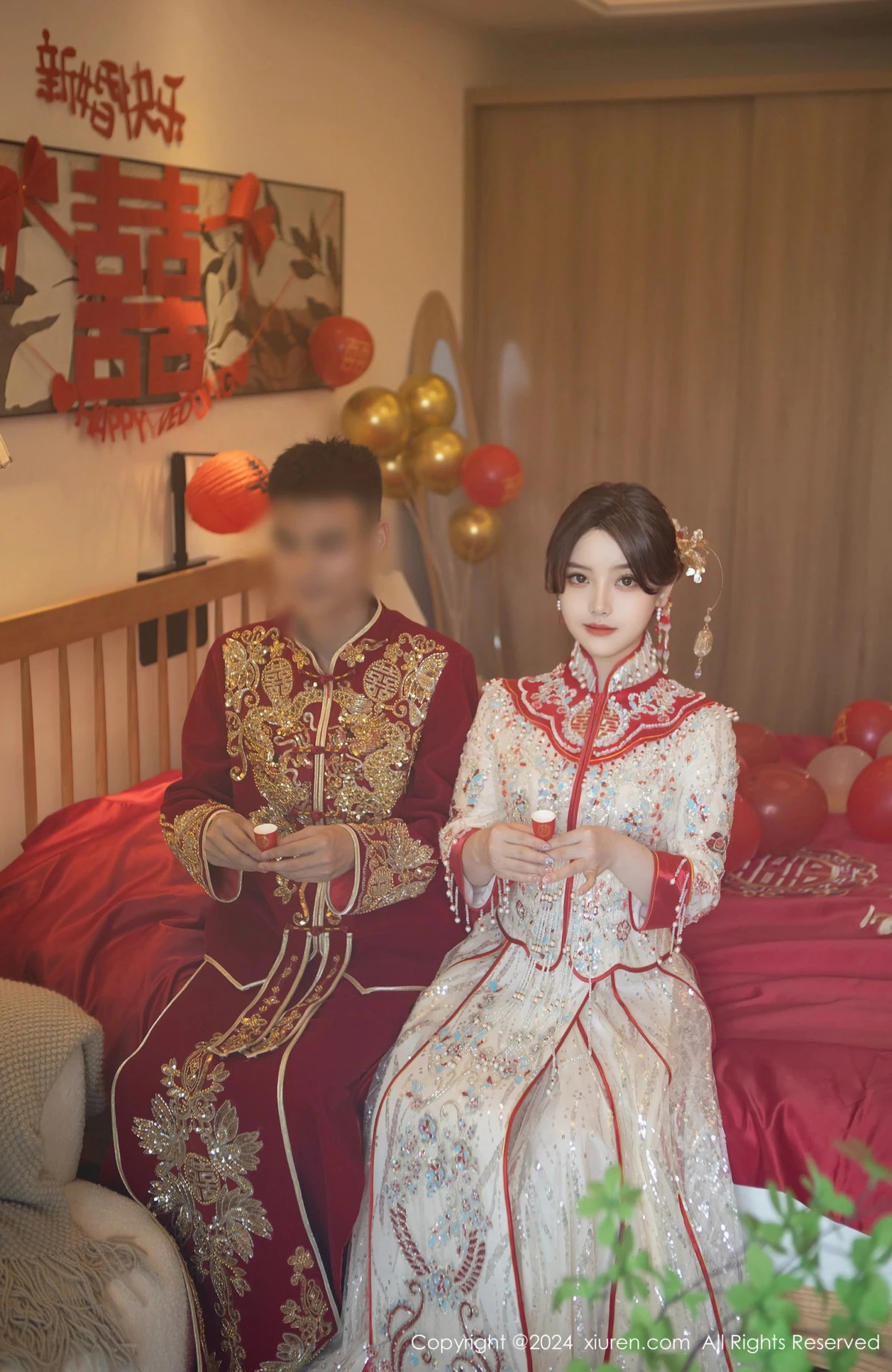 秀人集.com_[XiuRen秀人网]No.8780_模特豆瓣酱闹新娘主题红色新娘装配超薄肉丝秀丰腴身材诱惑写真111P