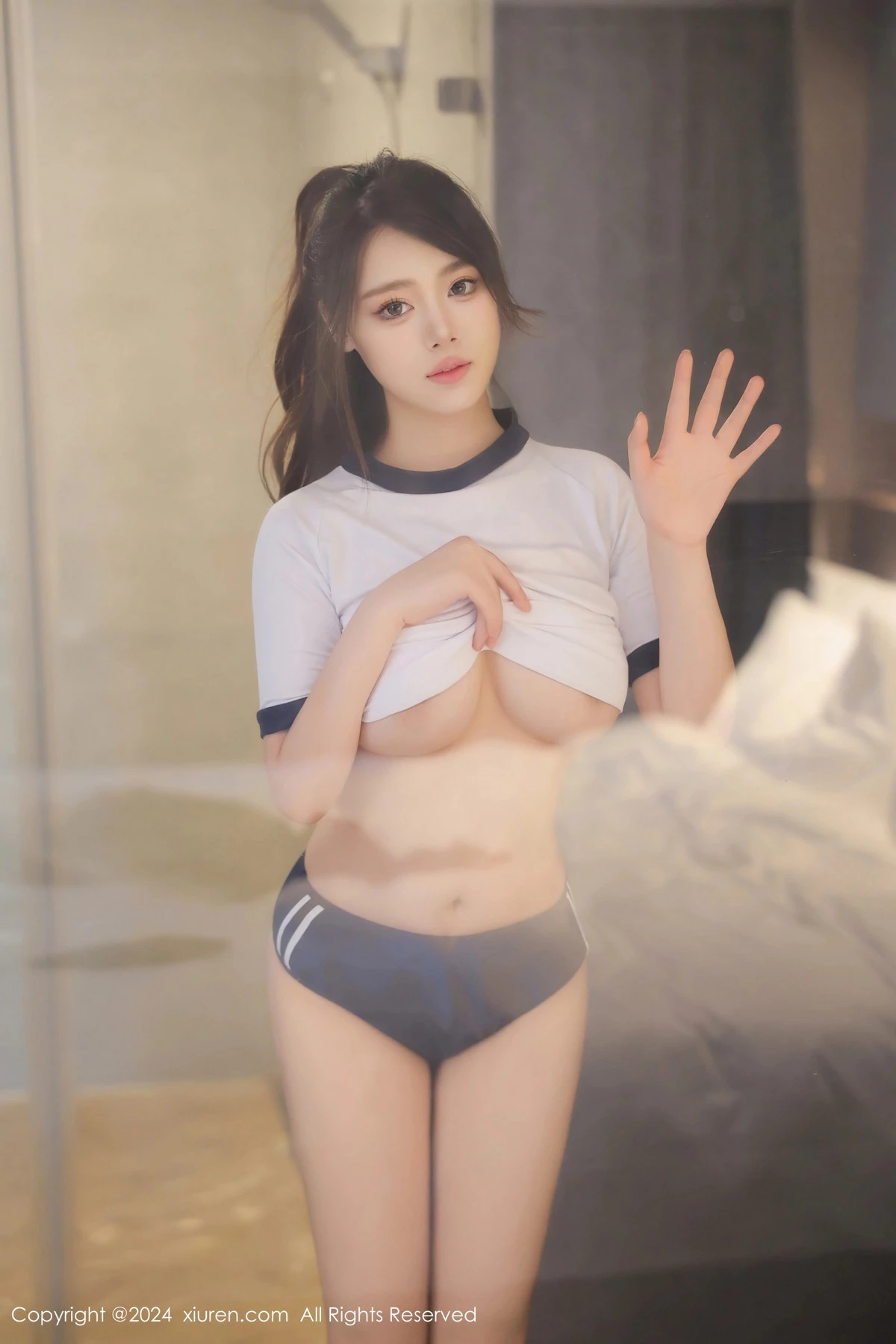 秀人集.com_[XiuRen秀人网]No.8782_新人模特蛋蛋宝性感白色T恤配黑色内裤秀丰腴身姿惹火诱惑写真79P