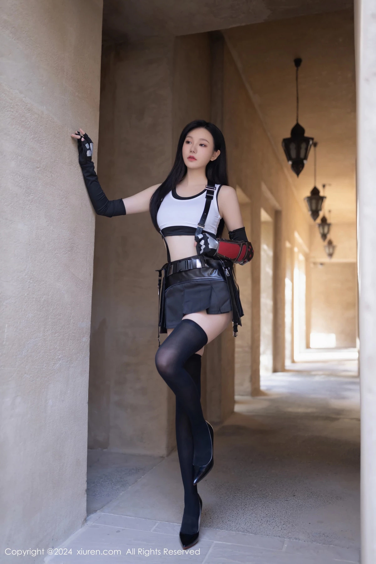 秀人集.com_[XiuRen秀人网]No.8829_模特安然anran性感CosPlay蒂法服饰配黑丝袜秀柔美身姿诱惑写真80P