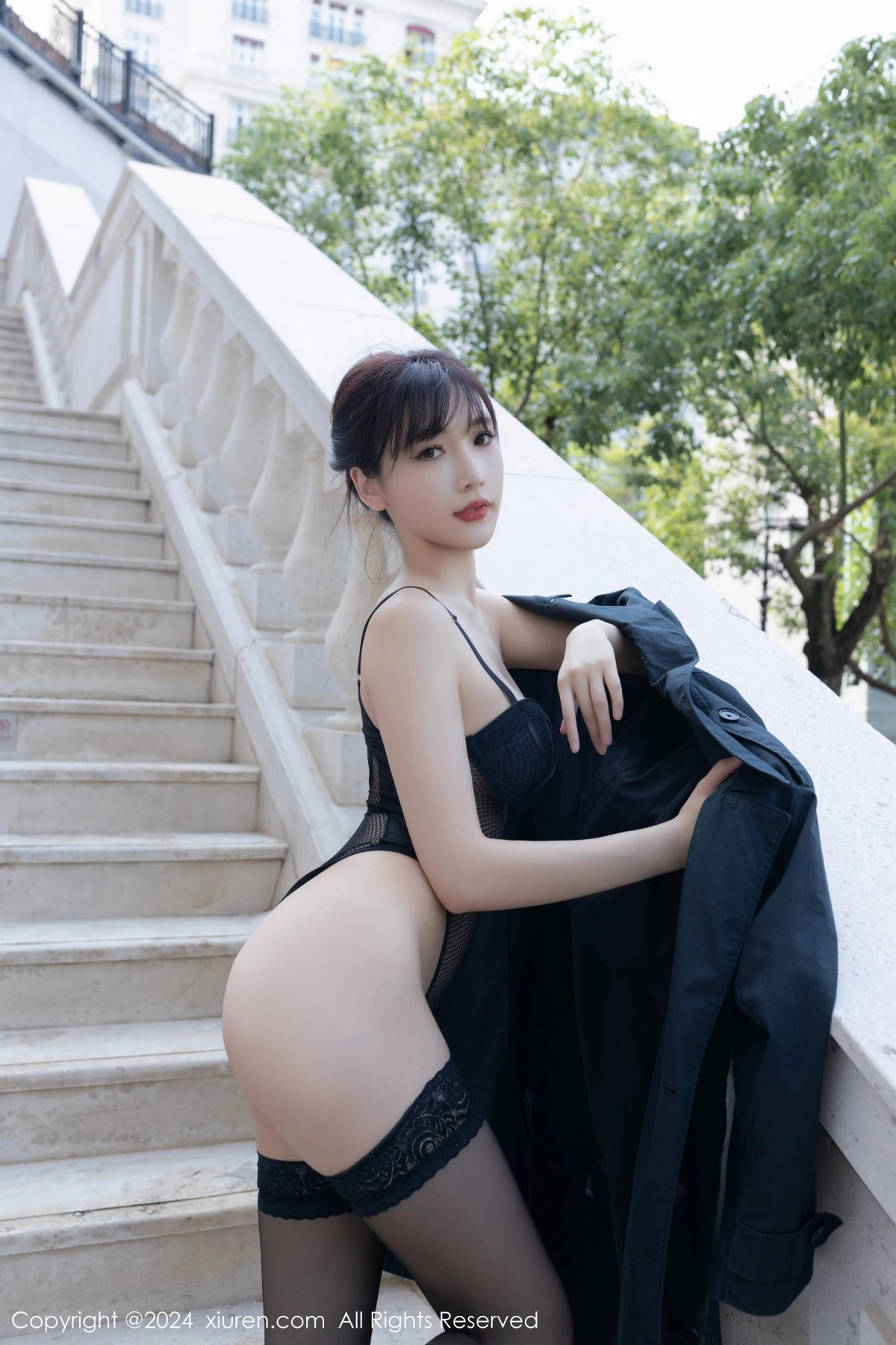 秀人集.com_[XiuRen秀人网]No.8844_模特陆萱萱性感黑色蕾丝情趣服饰配黑丝袜秀柔美身姿诱惑写真80P