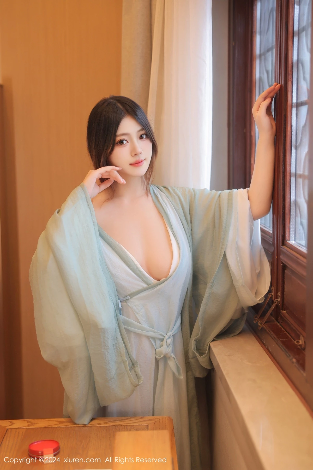 秀人集.com_[XiuRen秀人网]No.8937_模特蛋蛋宝私房性感绿色古装服饰配超薄肉丝秀丰腴身姿诱惑写真83P