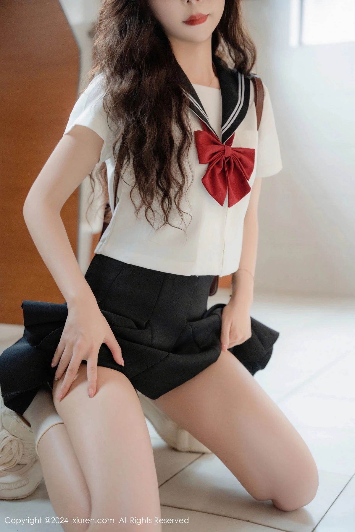 秀人集.com_[XiuRen秀人网]No.8948_新人模特拍黄瓜girl性感JK制服露白色蕾丝内衣秀曼妙身姿诱惑写真81P