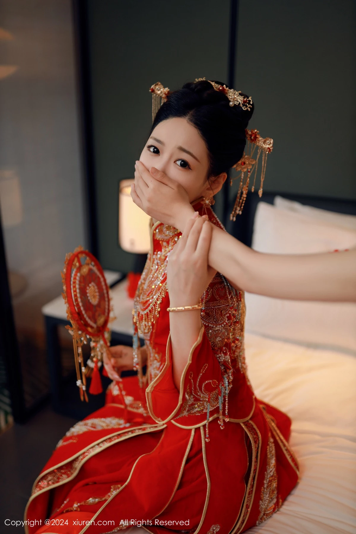 秀人集.com_[XiuRen秀人网]No.8972_模特唐安琪性感红色新娘服饰露红色内衣配超薄肉丝撩人诱惑写真79P