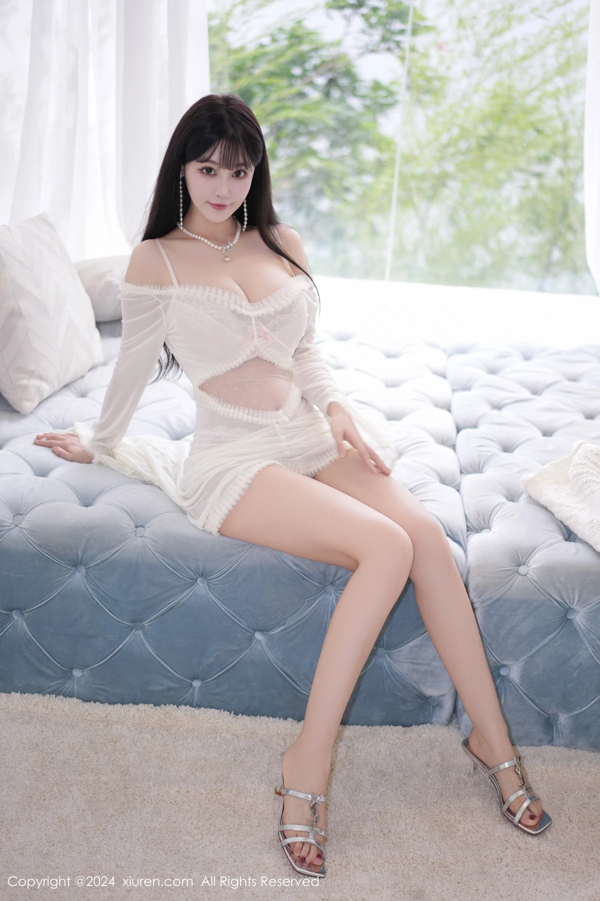 秀人集.com_[XiuRen秀人网]No.8994_女神朱可儿Flora性感白色情趣服饰配蓝尾巴秀丰满身材诱惑写真64P